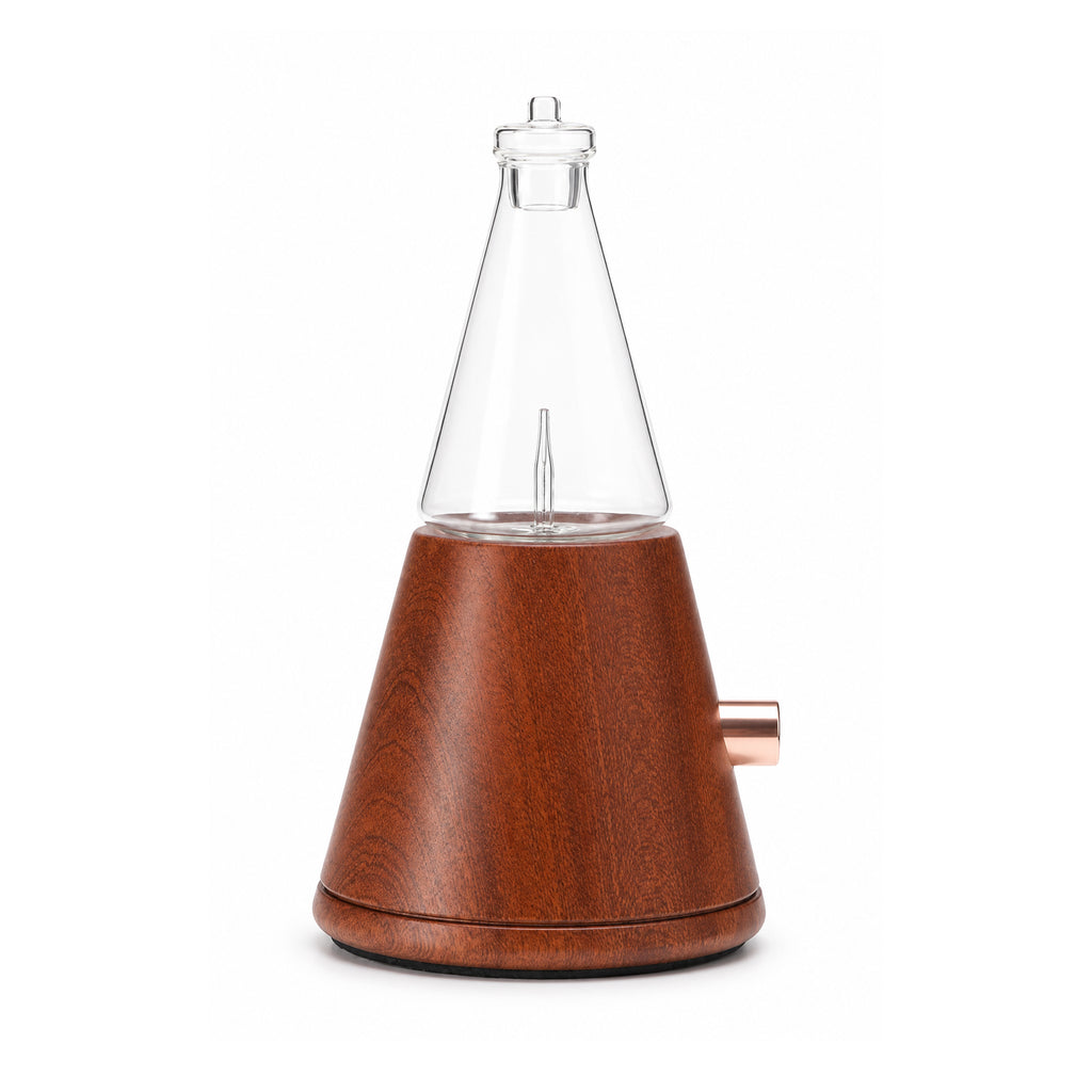 LANDROMA Sapele Wood Nebulizing Diffuser, Wide Coverage Essential Oil Atomizer for Large Spaces, Ultra Quiet Waterless Cold Mist Scent Diffuser for Home, Office & Commercial Rooms