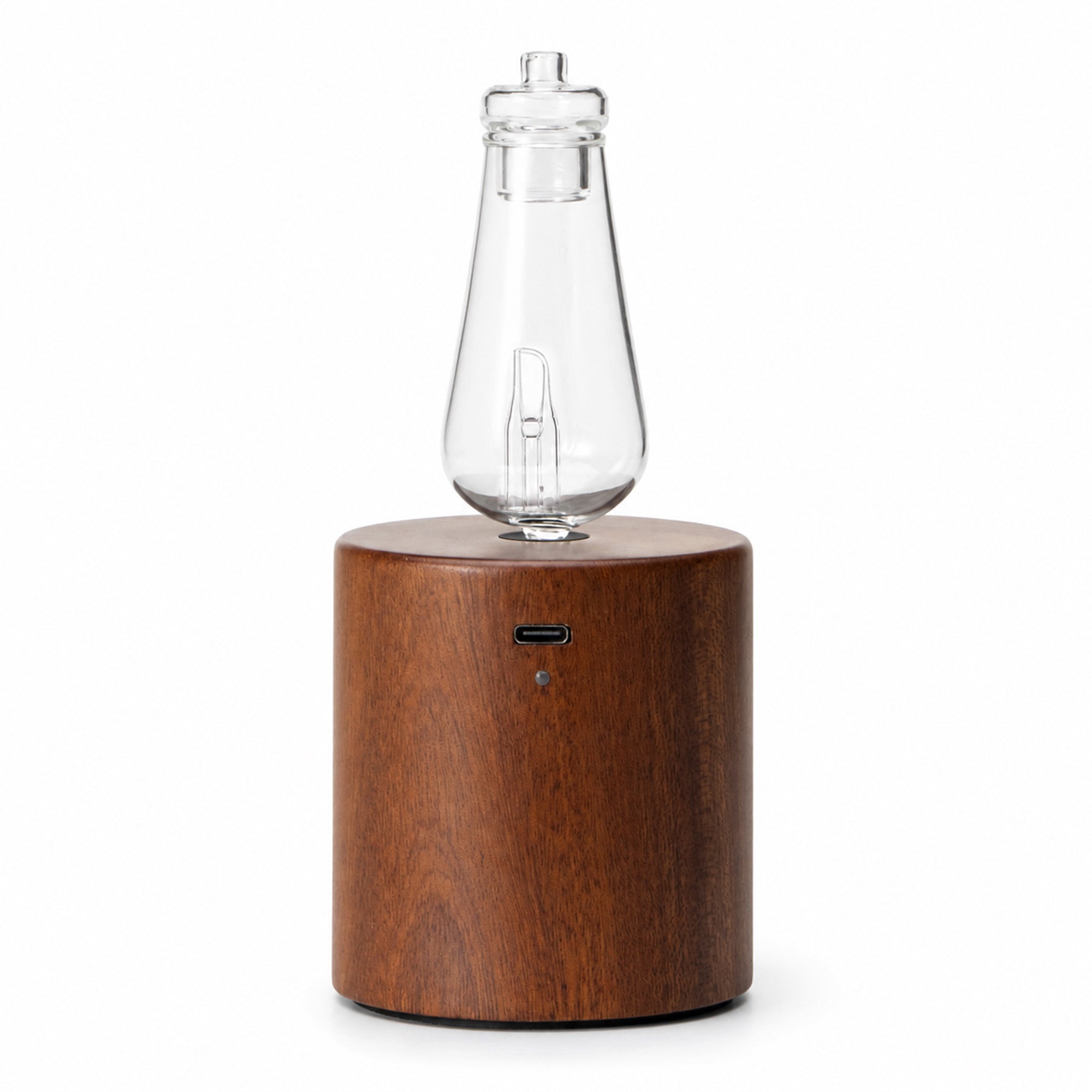 LANDROMA Sapele Wood Car Nebulizing Diffuser, Cylindrical Glass Essential Oil Atomizer, Ultra Quiet Portable Car Fragrance Diffuser for Vehicles Secondary image