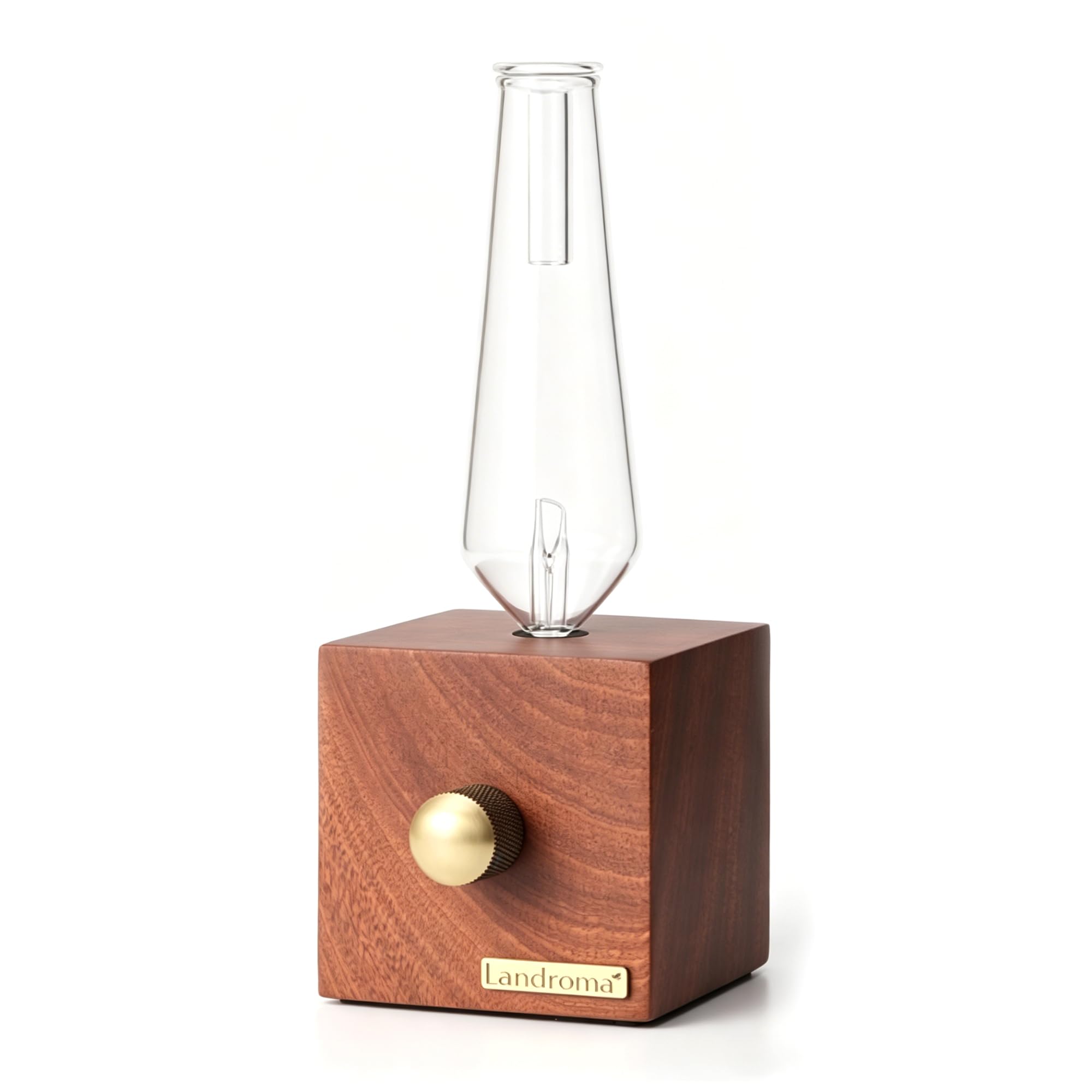 LANDROMA Sapele Wood Nebulizing Aroma Diffuser, Premium Wooden Essential Oil Diffuser for Home & Office, Silent Operation & Relaxing Fragrance 350 Main image