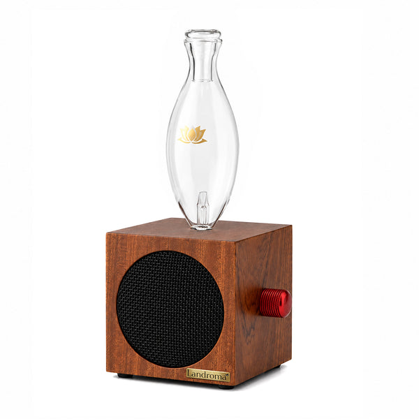 LANDROMA Sapele Wood Bluetooth Speaker & Nebulizing Diffuser, Premium Wooden Essential Oil Atomizer for Home & Office, Silent Operation, Warm Sound 410