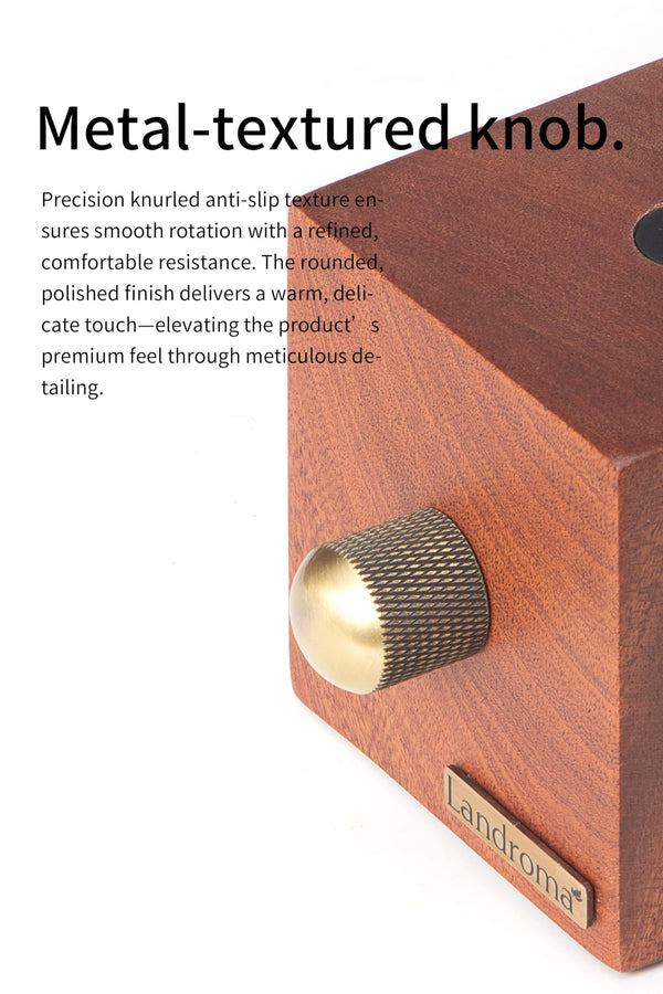LANDROMA Sapele Wood Bluetooth Speaker & Nebulizing Diffuser, Premium Wooden Essential Oil Atomizer for Home & Office, Silent Operation, Warm Sound 410