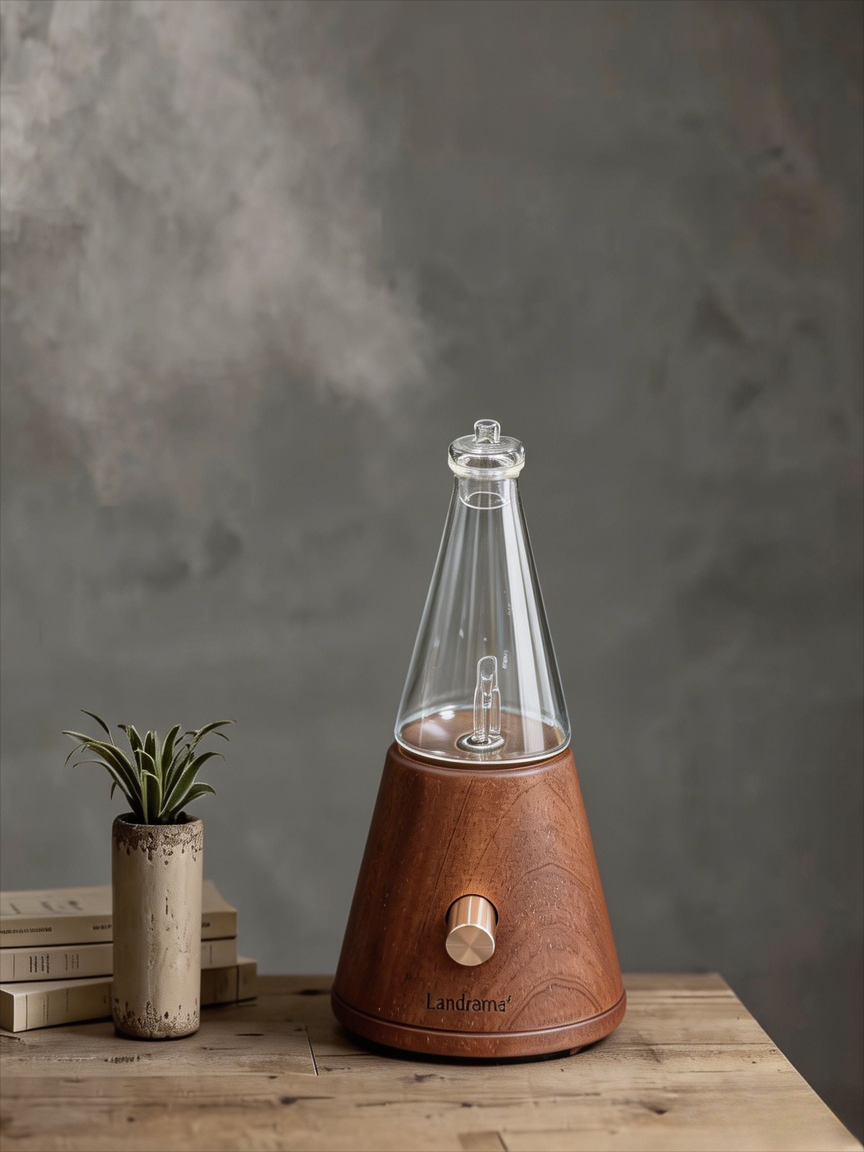 Landroma Sapele Wood Nebulizing Aroma Diffuser – Premium Solid Wood Fragrance Atomizer for Bedroom & Office, Ultra Quiet Aromatherapy Humidifier, Natural Mist Relaxation