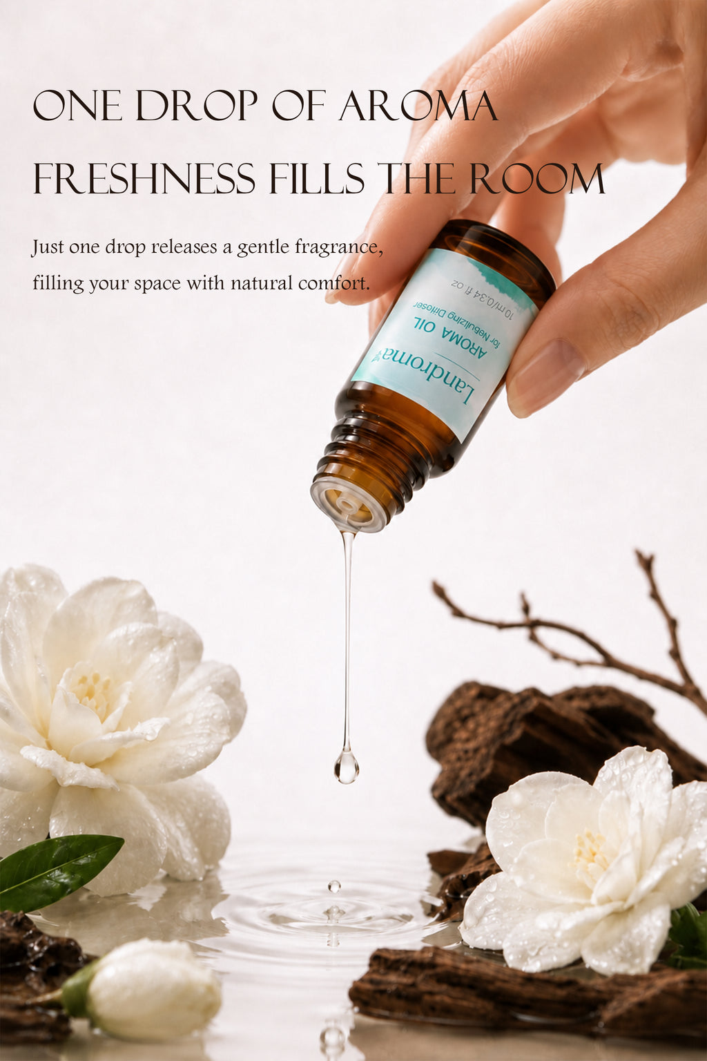 Landroma 10ml Aroma Oil for Nebulizing Diffuser – Premium Fragrance Oils, 6 Scents To Choose From